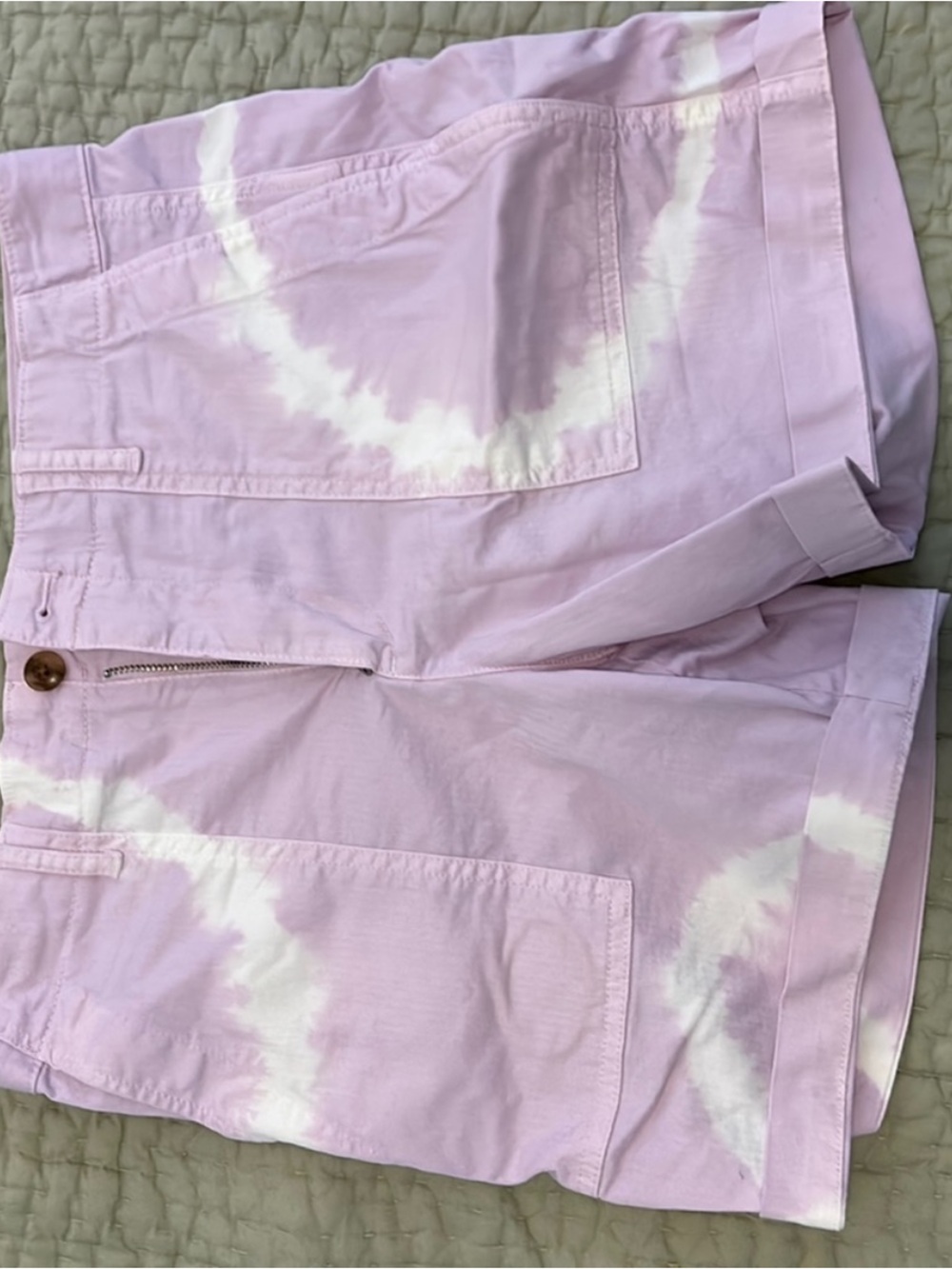 GAP Tie Dye 5 Inch Khaki Shorts Size 4 Lavender Pink